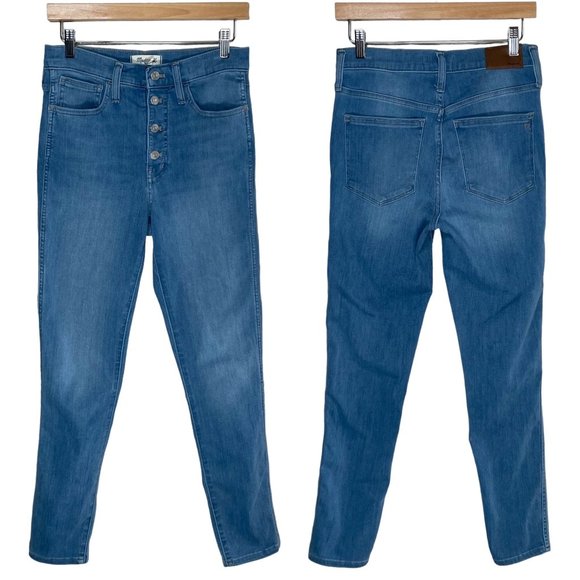 Madewell Denim - Madewell Womens Size T27 Tall Roadtripper Jeggings Berrington Wash Button Front